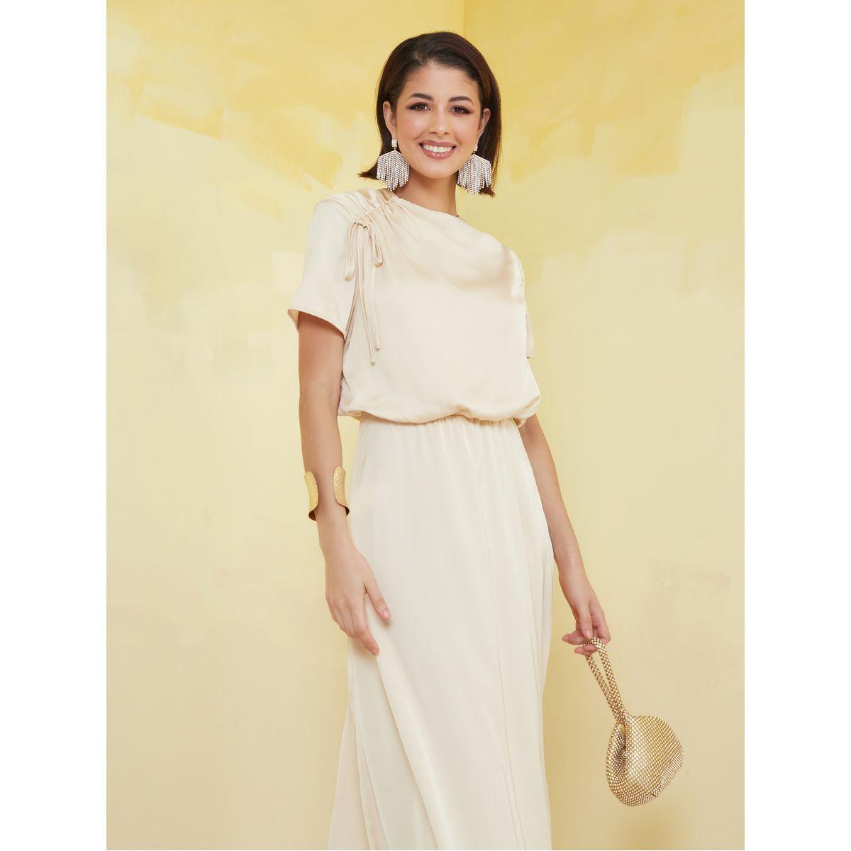 فستان طويل بأكمام بتداخلات مزمومة-women-clothing-dresses-image-2