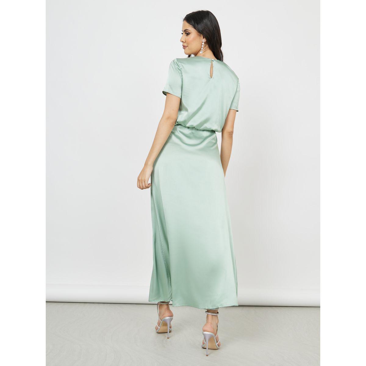 Styli Ruched Sleeve Detail Blouson Maxi Dress-women-clothing-dresses-image-4