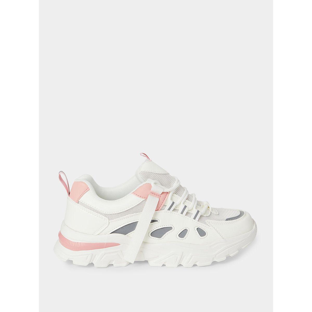 Styli Textured Lace Up Sneaker with Pull Tab-women-shoes-sneakers-image-2
