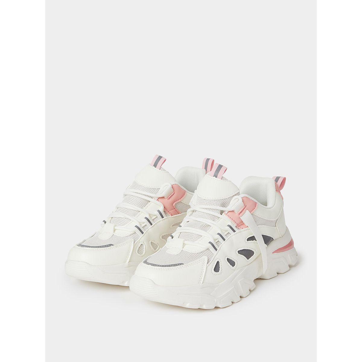 Styli Textured Lace Up Sneaker with Pull Tab-women-shoes-sneakers-image-3