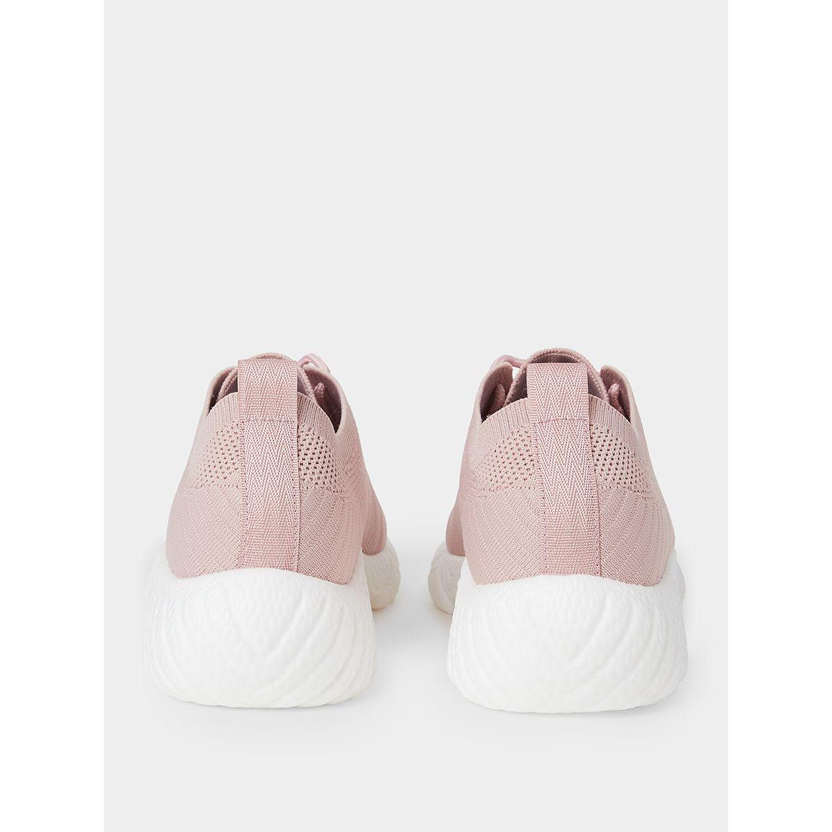 Styli Knitted Chunk Sole Lace Up Sneaker-women-shoes-sneakers-image-4