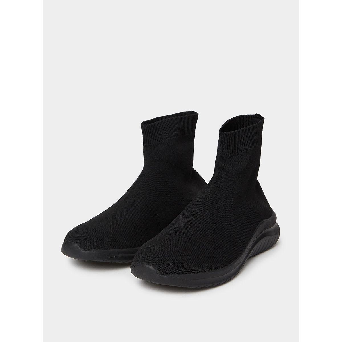Styli Knitted Textile Upper High Cut Sneakers-women-shoes-sneakers-image-3