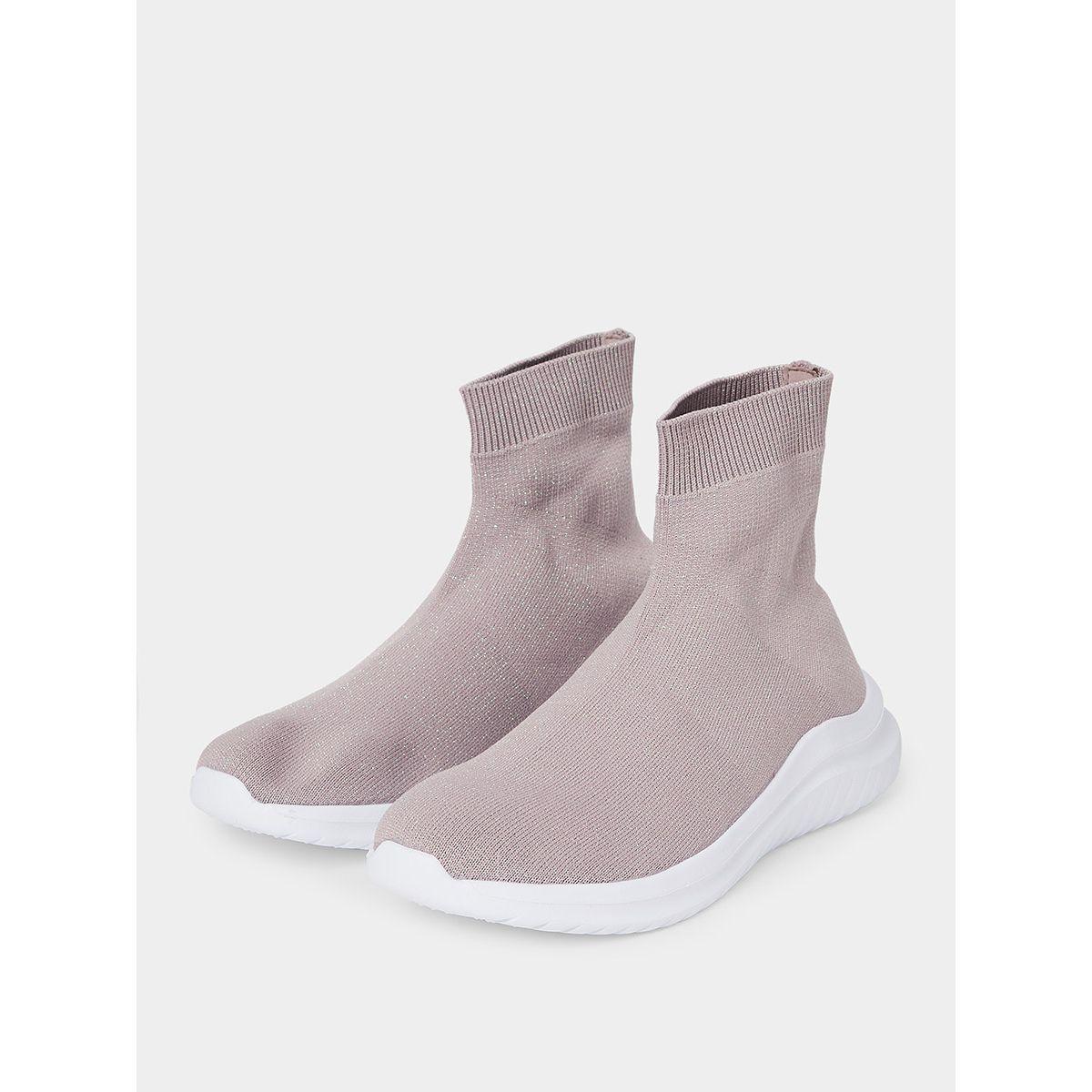 Styli Knitted Textile Upper High Cut Sneakers-women-shoes-sneakers-image-3