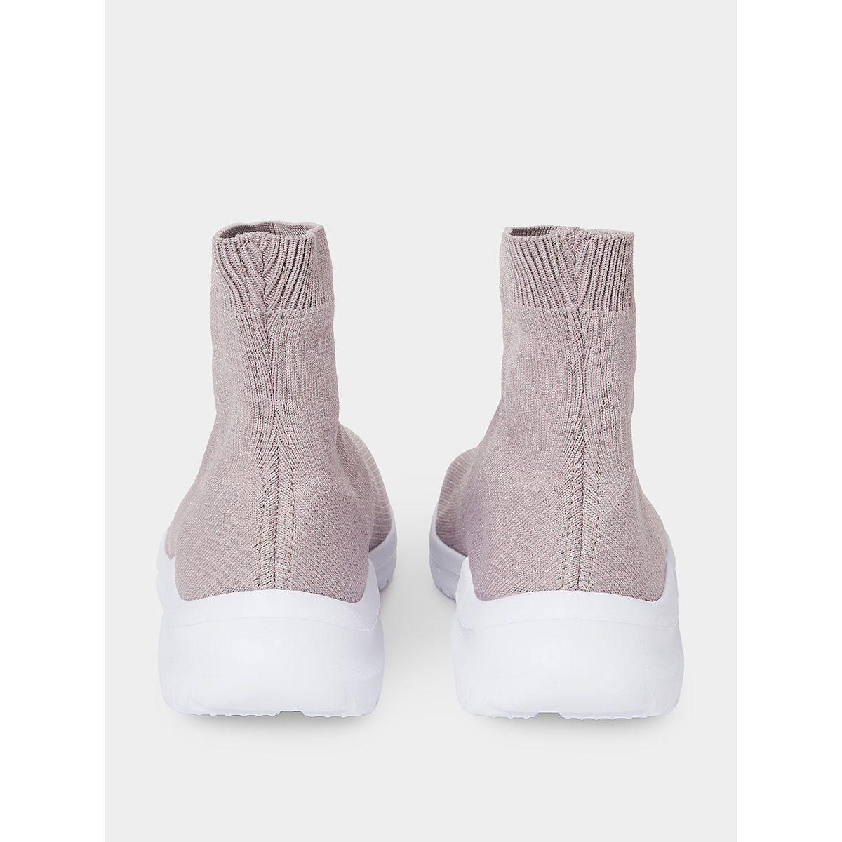 Styli Knitted Textile Upper High Cut Sneakers-women-shoes-sneakers-image-4