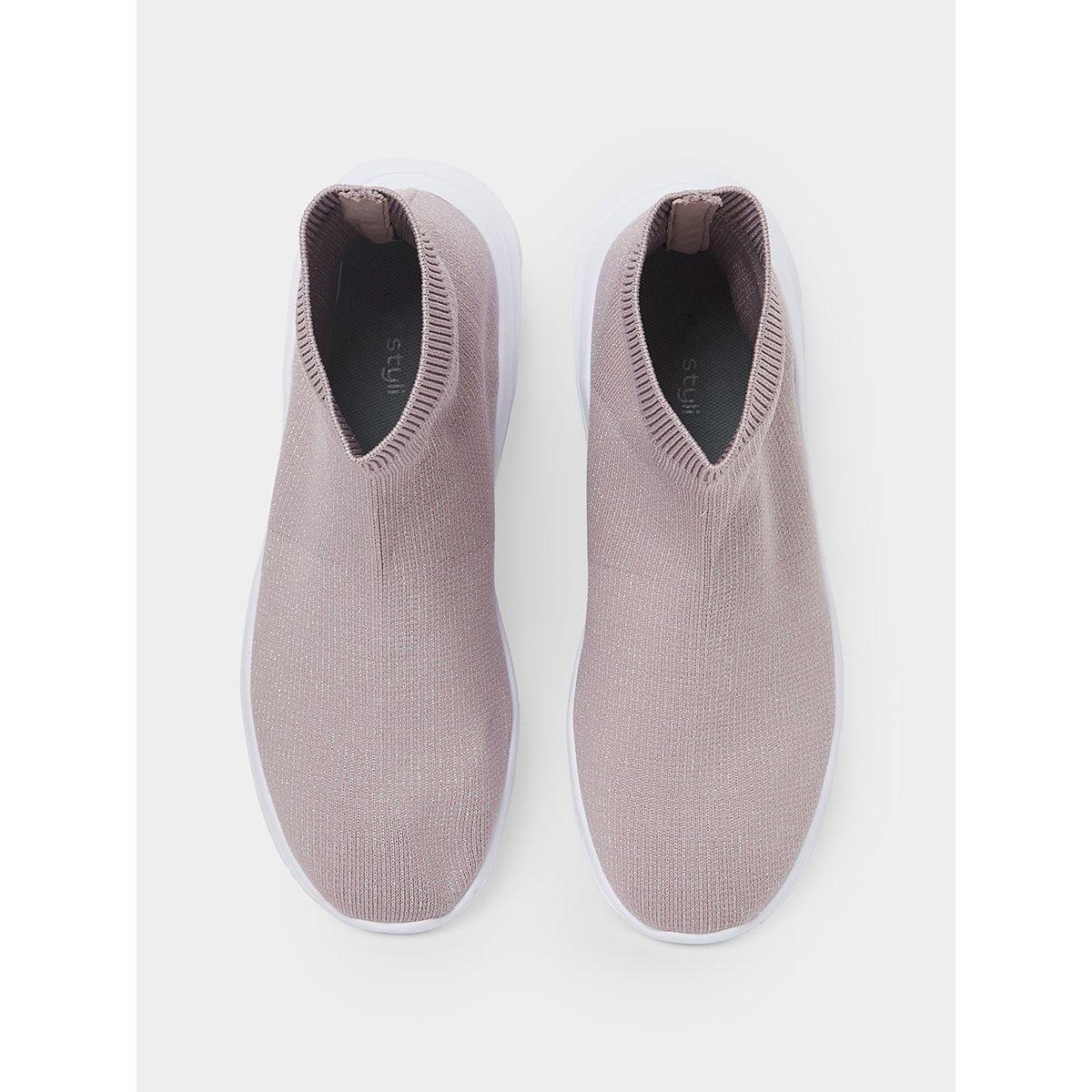 Styli Knitted Textile Upper High Cut Sneakers-women-shoes-sneakers-image-6