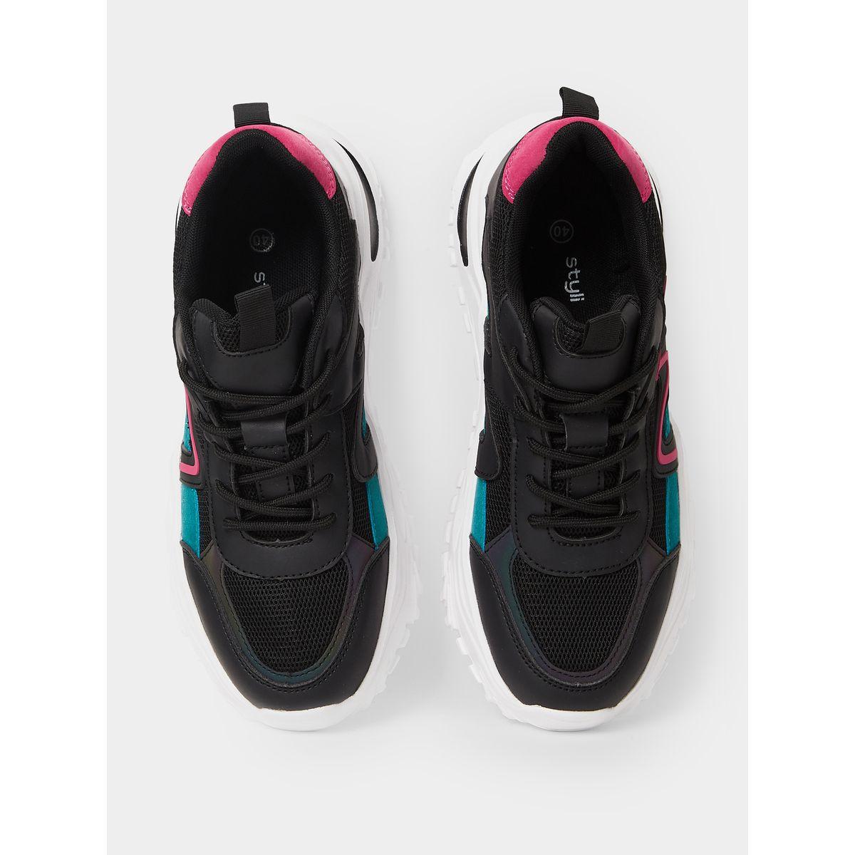 Styli Knitted Line Accent Chunky Sole Sneakers-women-shoes-sneakers-image-6