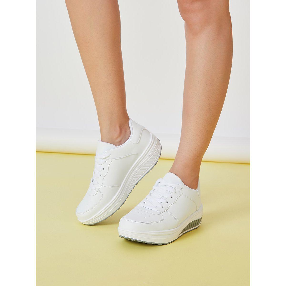 Styli Curve Sole Lace Up Court House Sneakers-women-shoes-sneakers-image-1