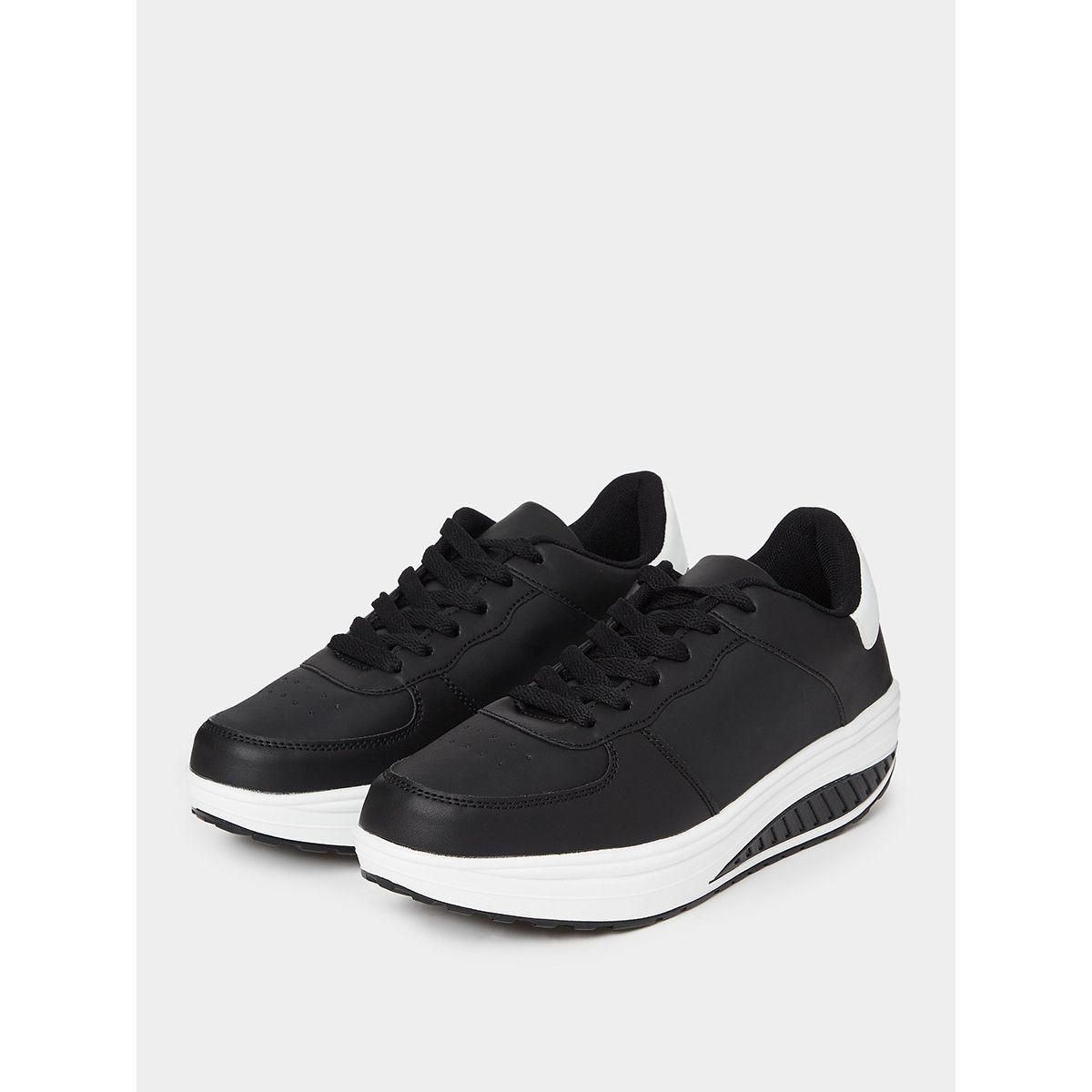 Styli Curve Sole Lace Up Court House Sneakers-women-shoes-sneakers-image-3