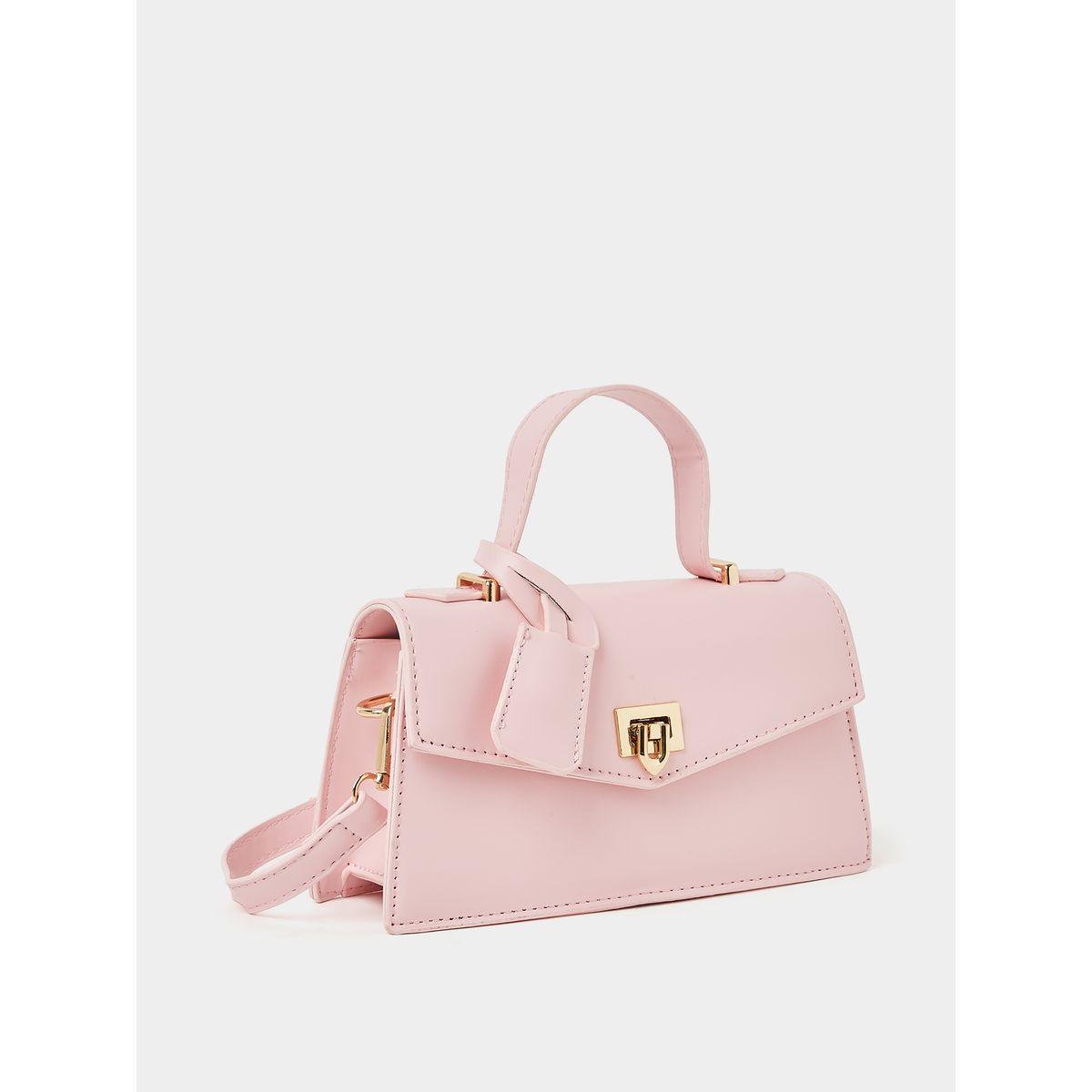 Styli Solid Flap Handbag with Push Lock-women-bagsandwallets-handbags-image-1