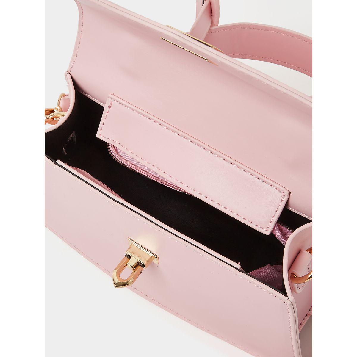 Styli Solid Flap Handbag with Push Lock-women-bagsandwallets-handbags-image-4