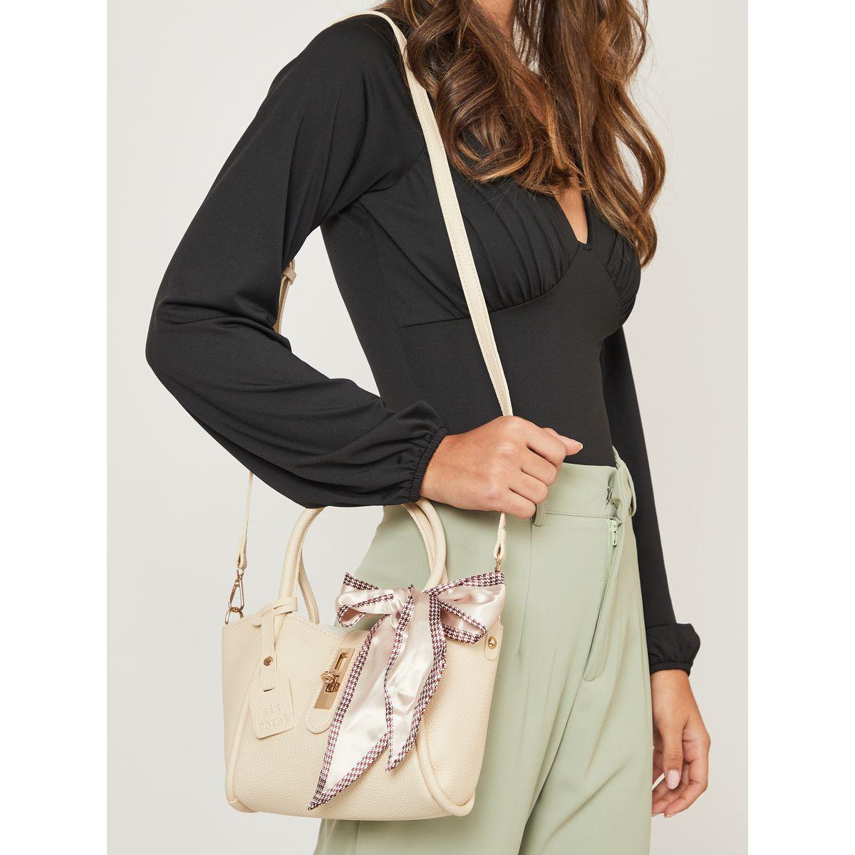 Styli Scarf Detail City Bag with Inside Pouch-women-bagsandwallets-handbags-image-3