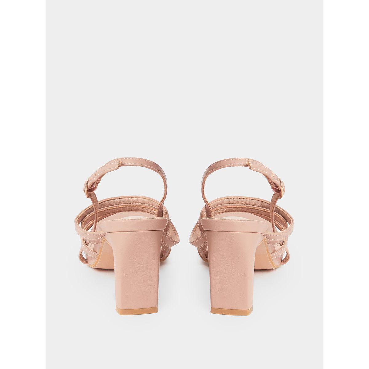 Styli Thin Cross Strap Mid Heel Sandals-women-shoes-heels-image-4