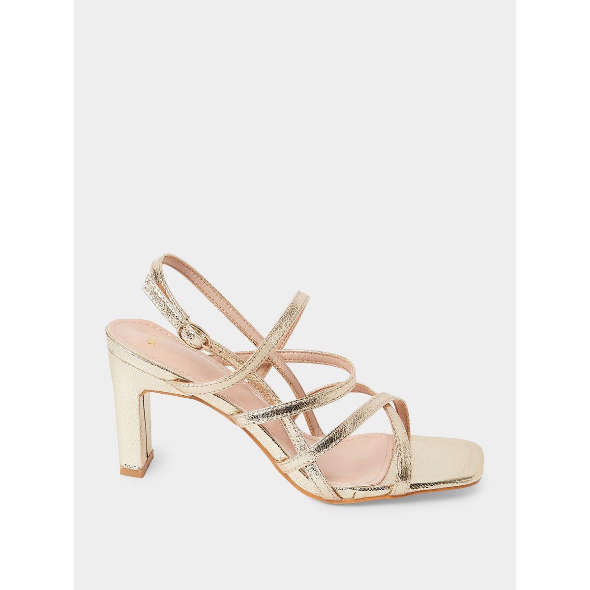 Styli Thin Cross Strap Mid Heel Sandals-women-shoes-sandals-heeled-image-2