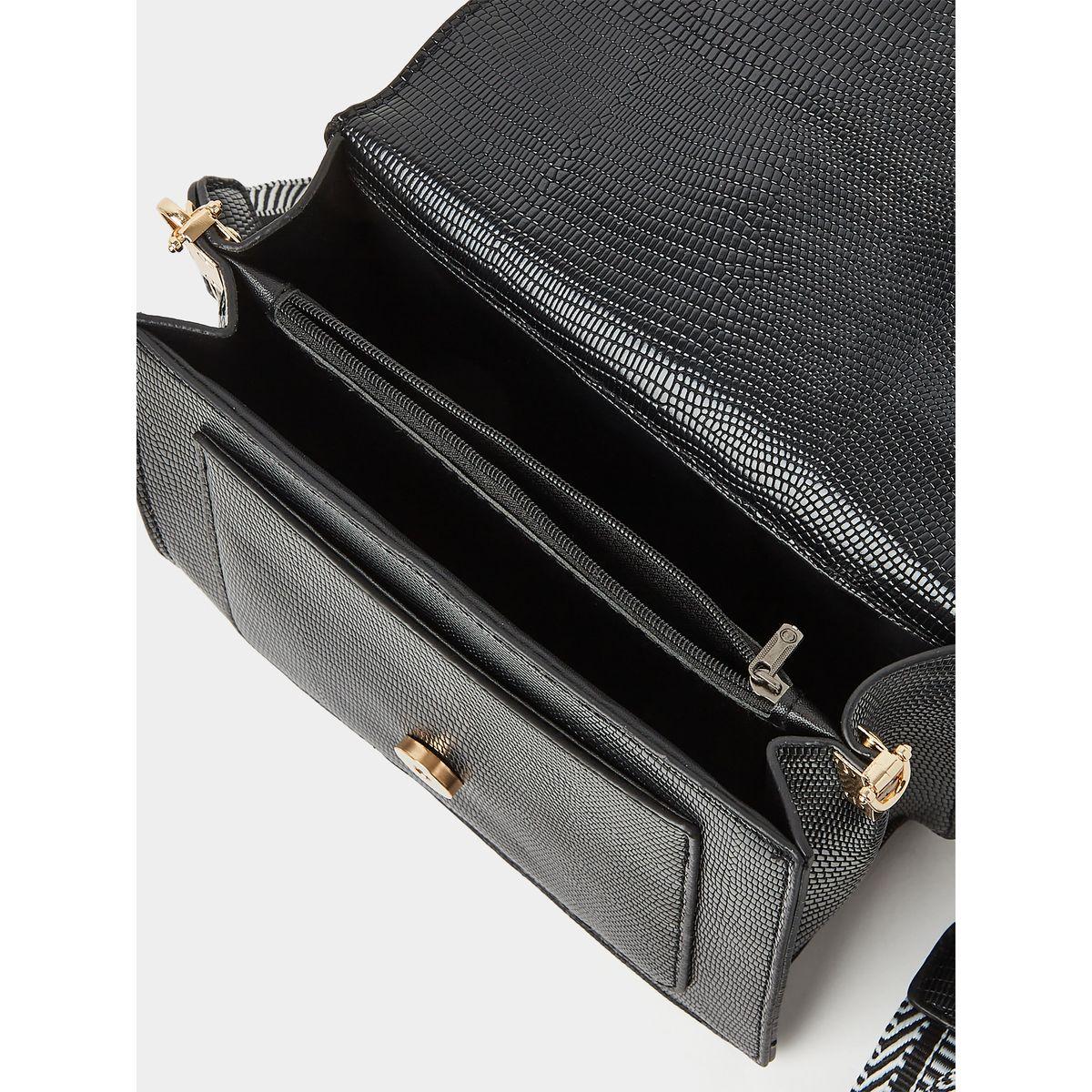 Styli Embellished Buckle Flap Handbag-women-bagsandwallets-handbags-image-2