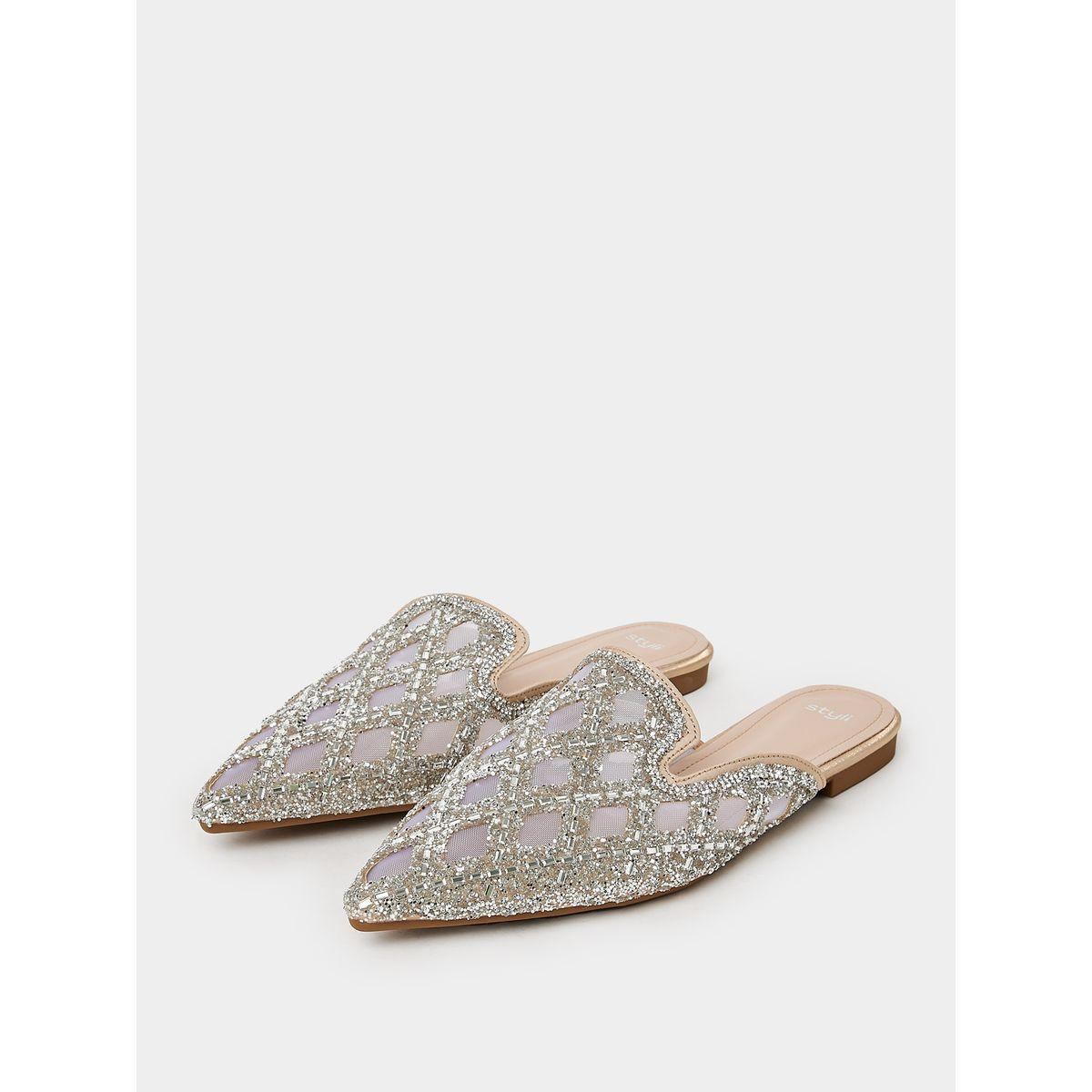 Styli Embellished Pointed Toe Flat Sandals-women-shoes-sandals-flats-image-3