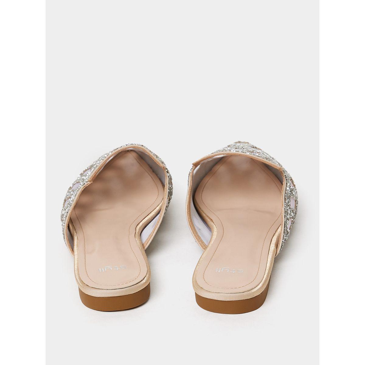 Styli Embellished Pointed Toe Flat Sandals-women-shoes-sandals-flats-image-4