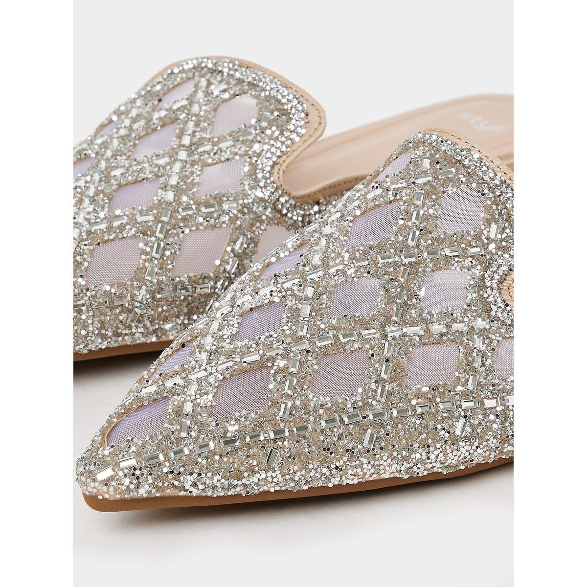 Styli Embellished Pointed Toe Flat Sandals-women-shoes-sandals-flats-image-5