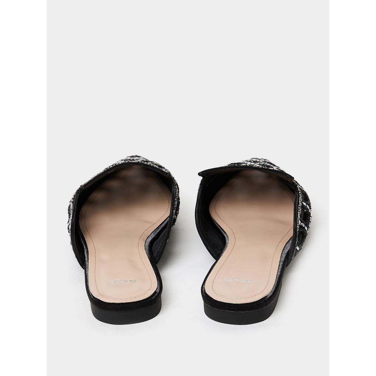 Styli Pointed Toe Embellished Flat Mules-women-shoes-sandals-flats-image-4