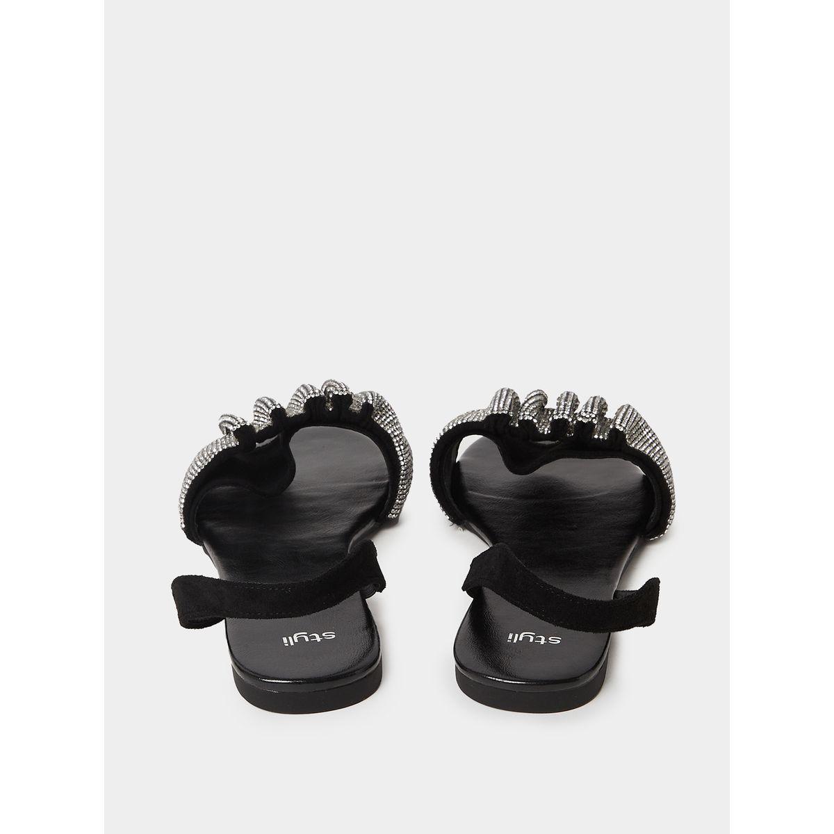 Styli Frill Patent Strap Flat Sandals-women-shoes-sandals-flats-image-4