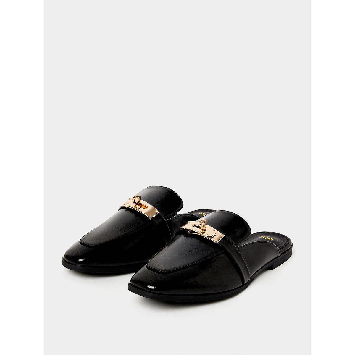 Styli Buckle Accent Slip-On Flat Mules-women-shoes-loafersandmoccasins-image-3