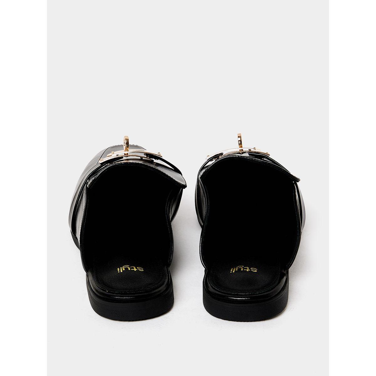 Styli Buckle Accent Slip-On Flat Mules-women-shoes-loafersandmoccasins-image-4