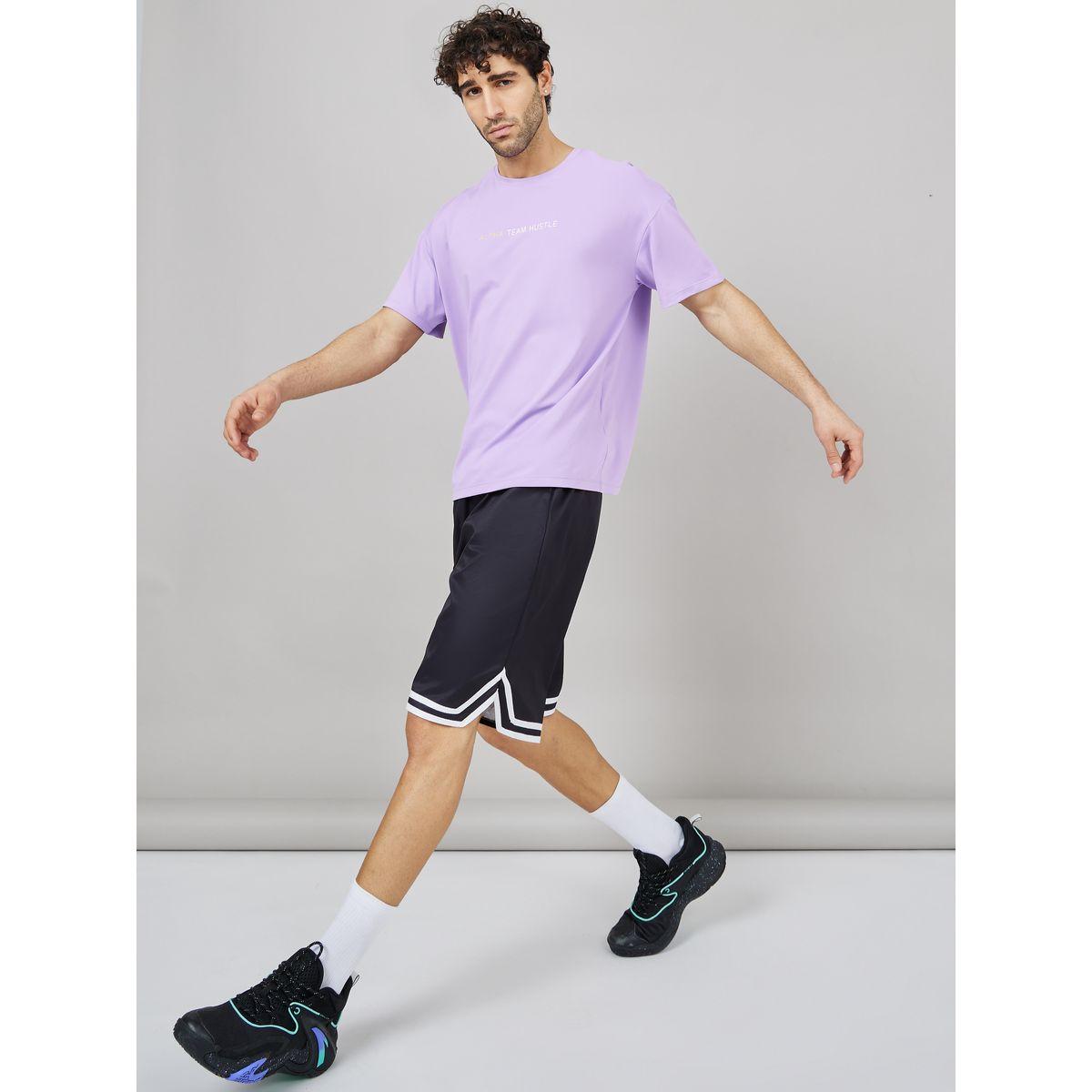 Styli Active  Basketball Woven Shorts with Tape Hem Detail & Drawstring-sports-men-clothing-bottoms-shorts-image-3
