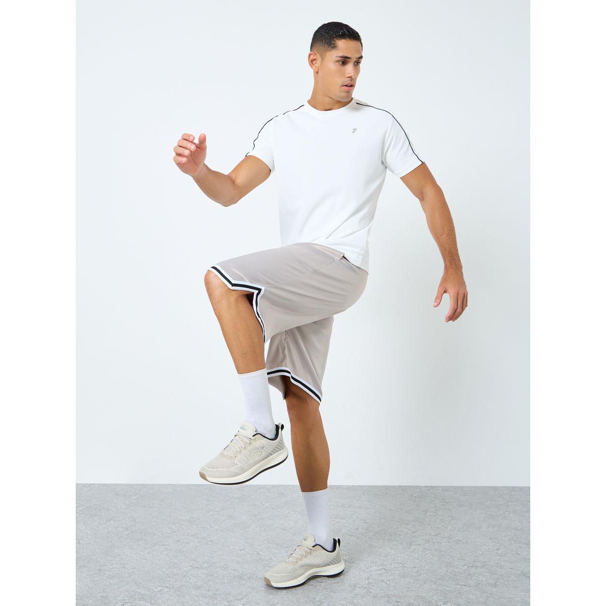 Styli  Basketball Woven Shorts with Tape Hem Detai and Drawstring-men-clothing-sportswearandactivewear-bottoms-shorts-image-2