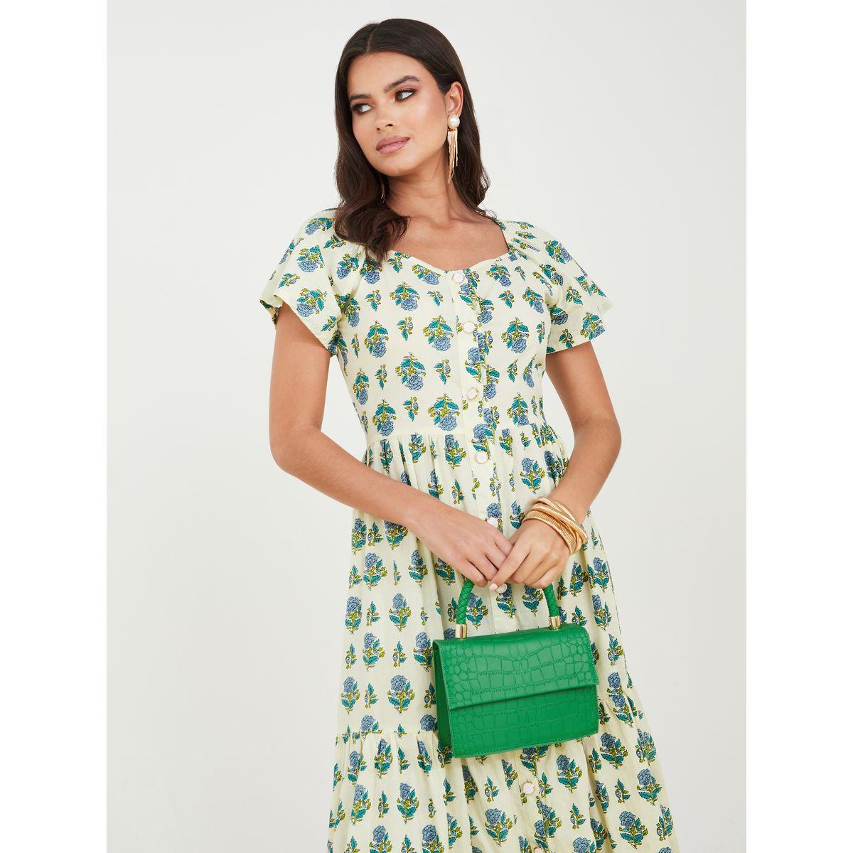Styli Sweetheart Neck Cotton A-Line Midi Dress-women-clothing-dresses-image-2