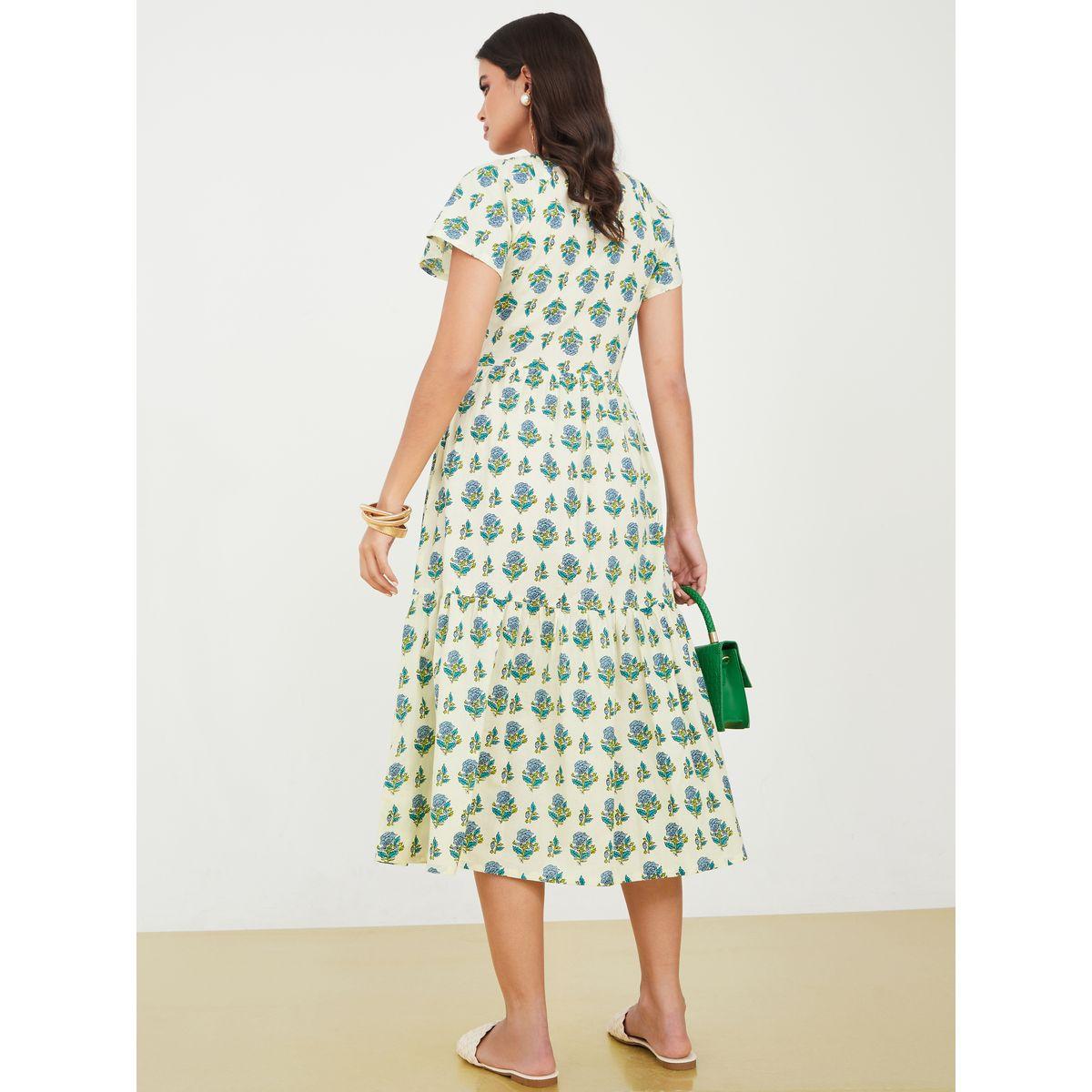 فستان ميدي بياقة على شكل قلب-women-clothing-dresses-image-4