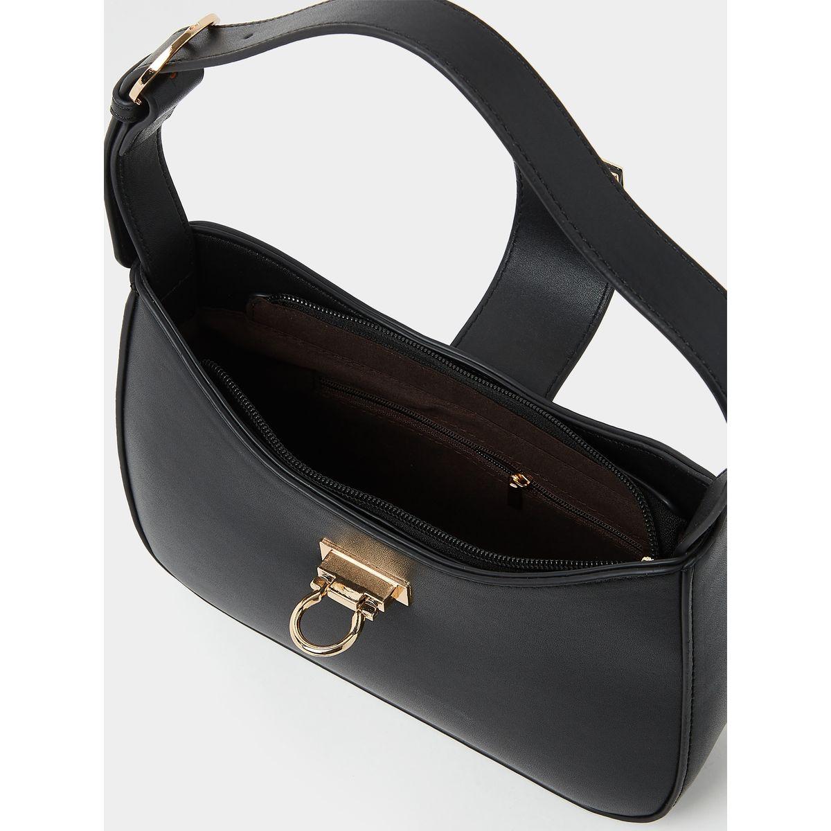 Styli Metal Detail Lock Baguette Bag-women-bagsandwallets-handbags-image-3