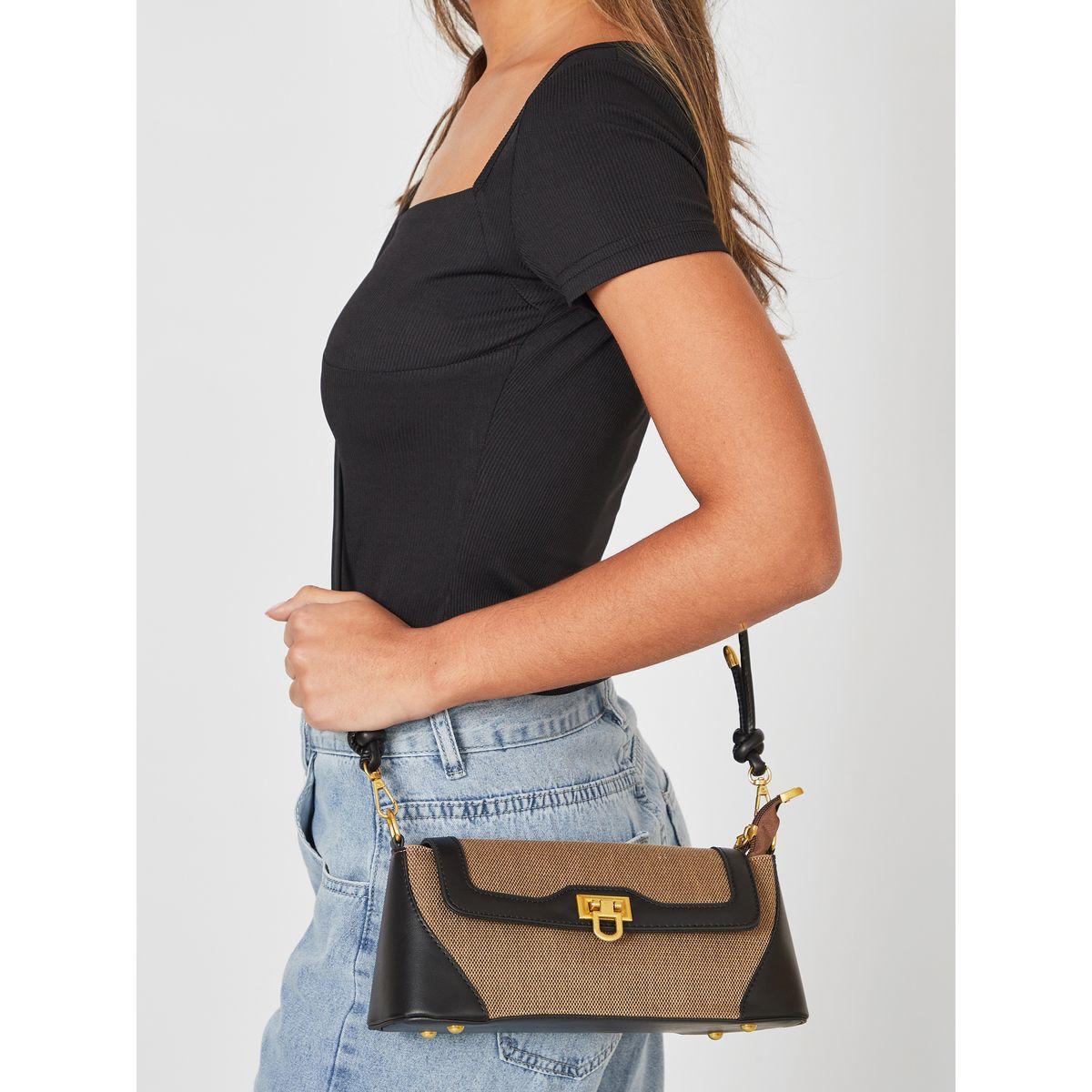 Styli Colorblock Crossbody Bag with Push Lock Closure-women-bagsandwallets-handbags-image-2