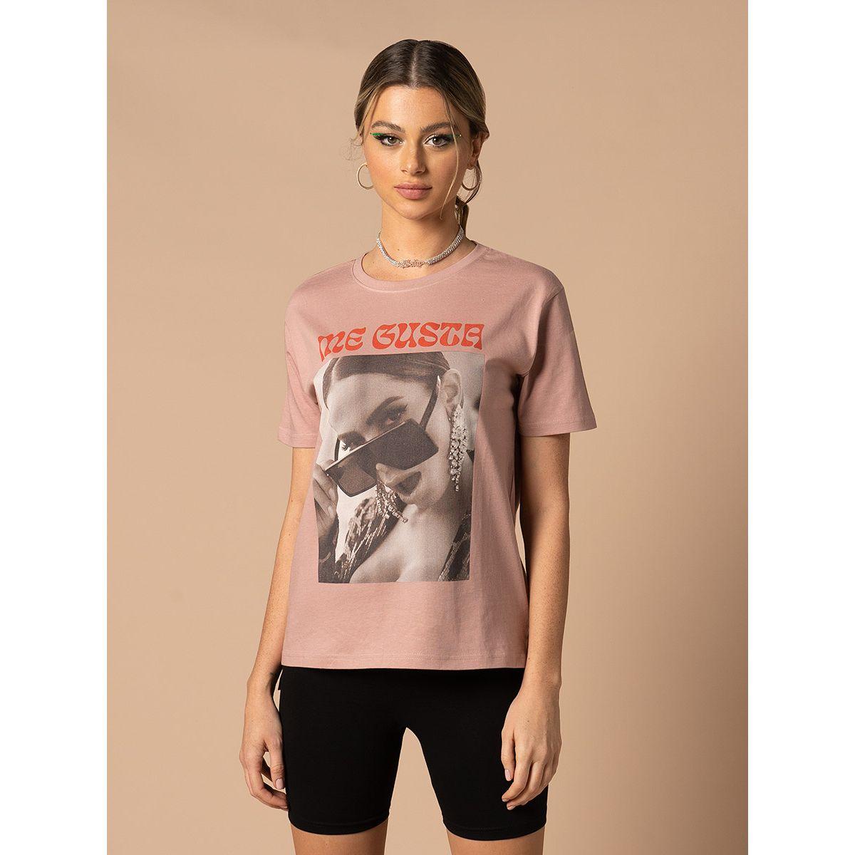 تيشيرت مطبع بطبعة جرافيك أوربان هُول × ستايلي-women-clothing-tshirts-image-1