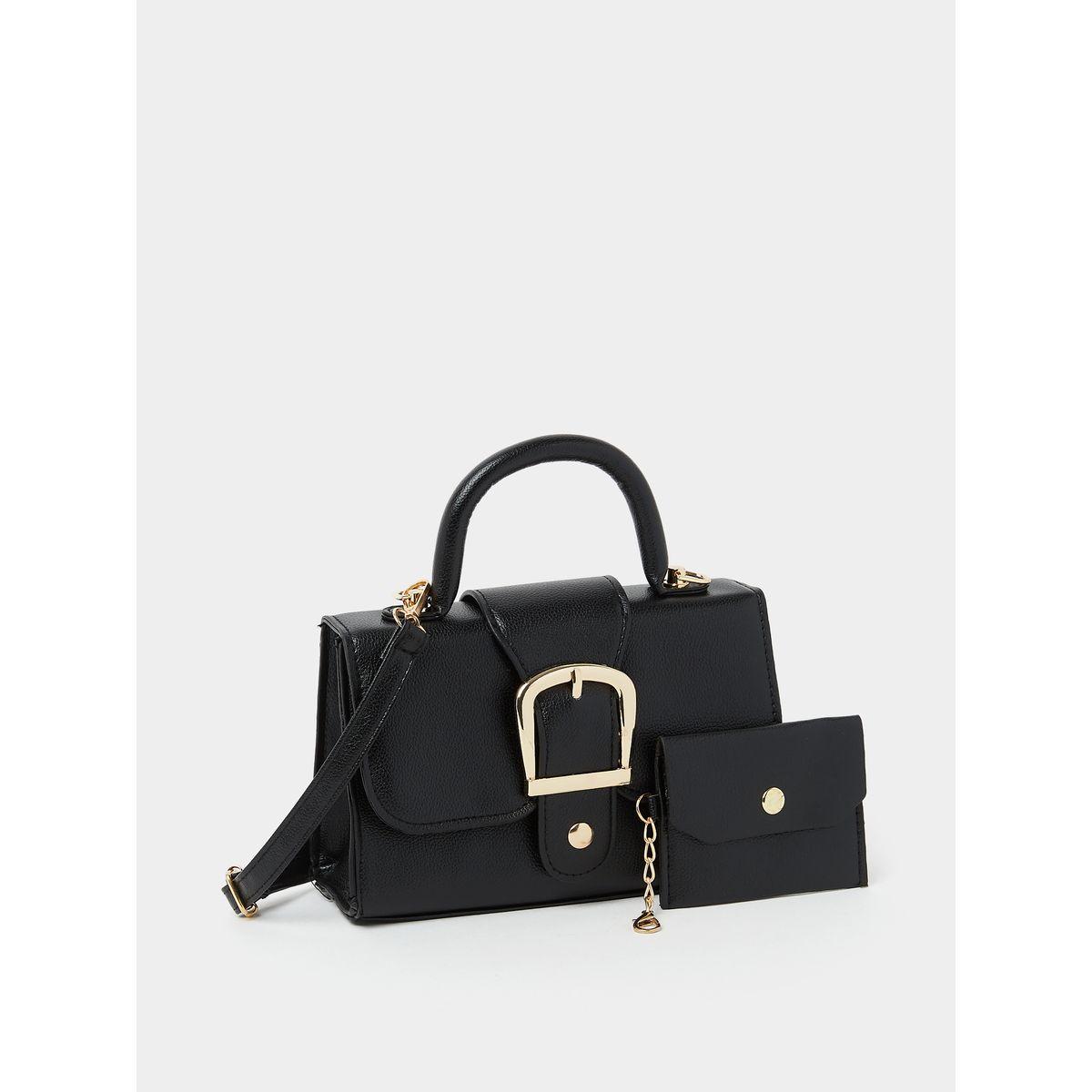 Styli Belted Buckle Accent Flap Handbag with Wallet-women-bagsandwallets-handbags-image-1