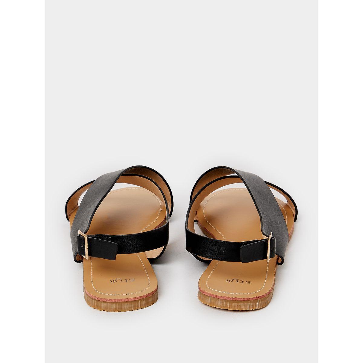 صندل فلات بسيور كروس-women-shoes-sandals-flats-image-4