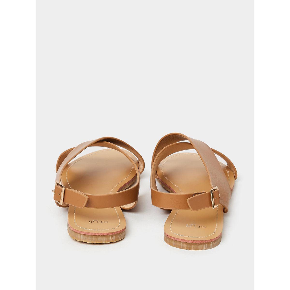 Styli Wide Cross Strap Flat Sandals-women-shoes-sandals-flats-image-4