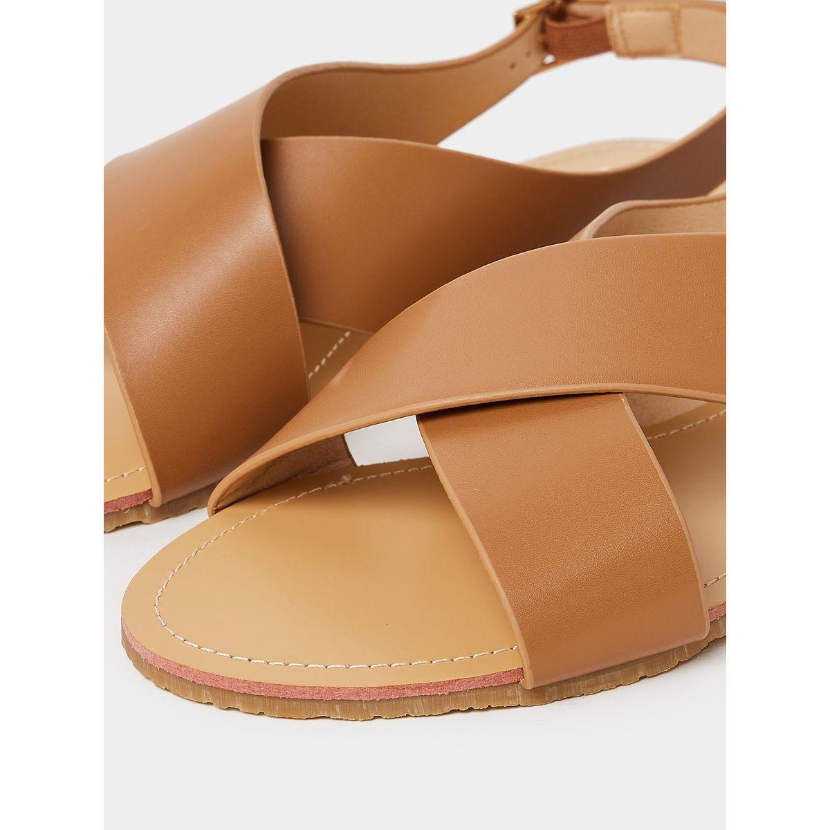 Styli Wide Cross Strap Flat Sandals-women-shoes-sandals-flats-image-5