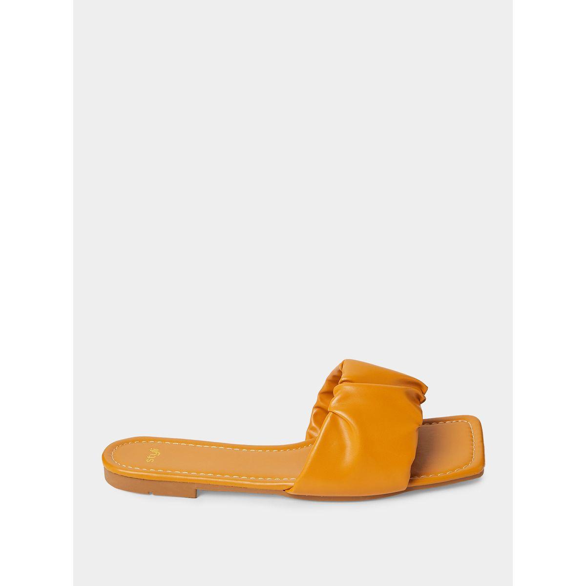 Styli Cushion Single Strap Flat Sandals-women-shoes-sandals-flats-image-2