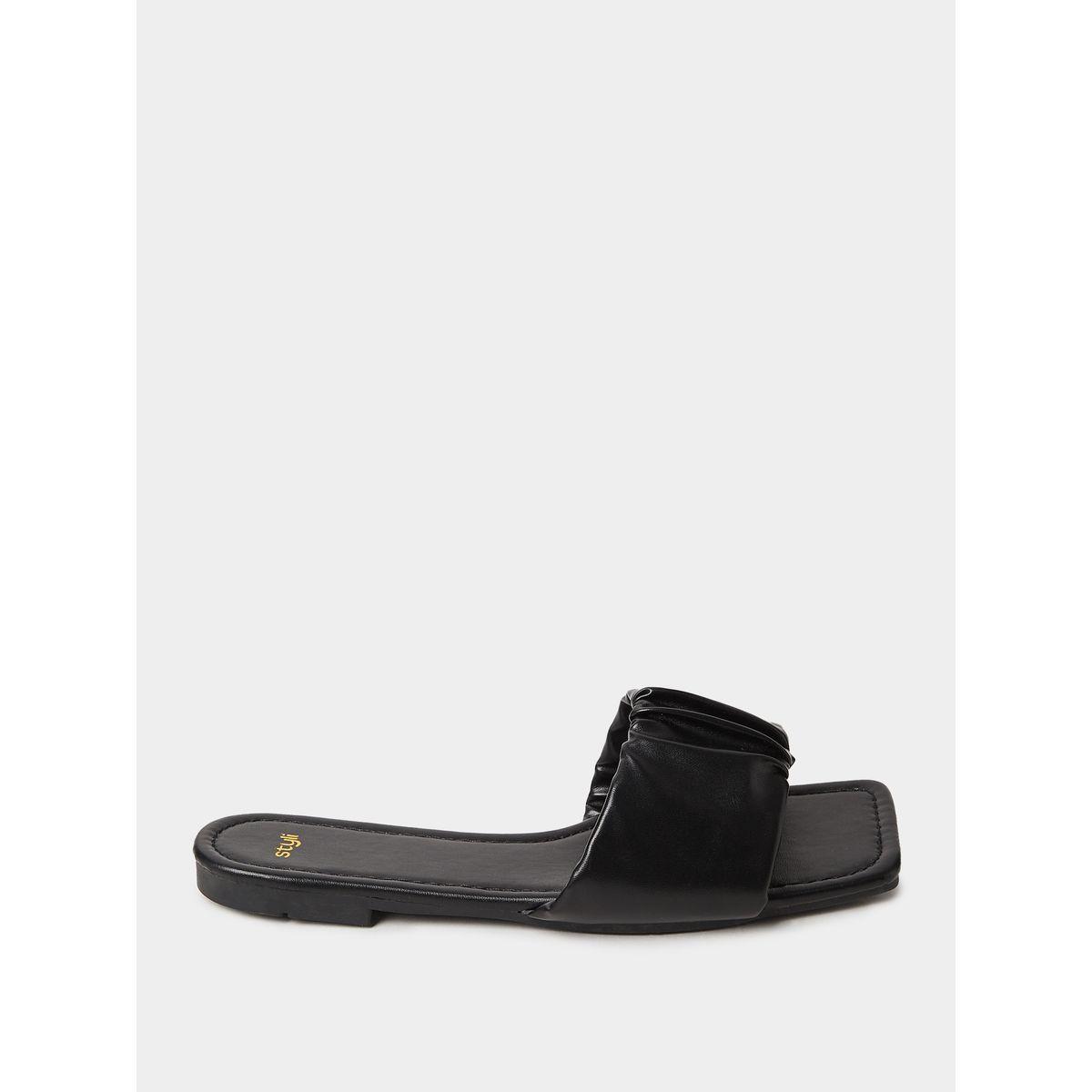 Styli Cushion Single Strap Flat Sandals-women-shoes-sandals-flats-image-2