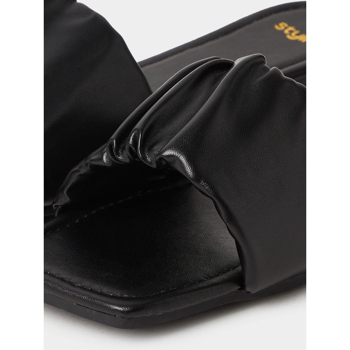 Styli Cushion Single Strap Flat Sandals-women-shoes-sandals-flats-image-5
