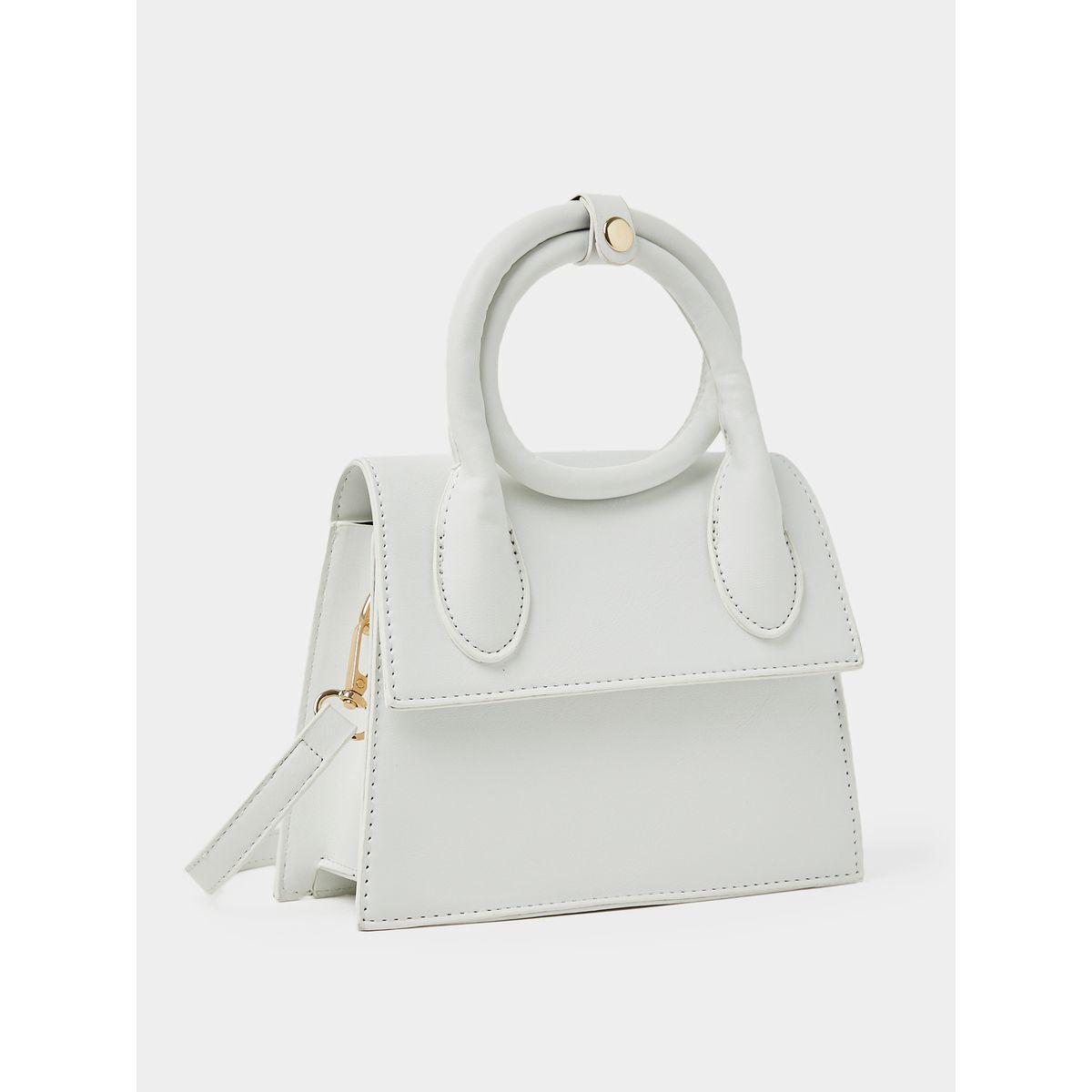 Styli Round Handle Lock Handbag with Detachable Strap-women-bagsandwallets-handbags-image-1