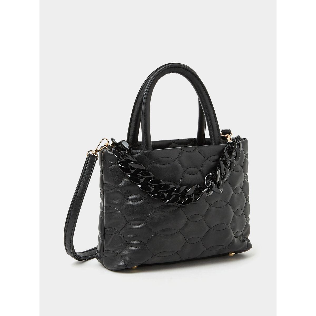 Styli Quilted Bag with Chain Link Accent-women-bagsandwallets-handbags-image-1