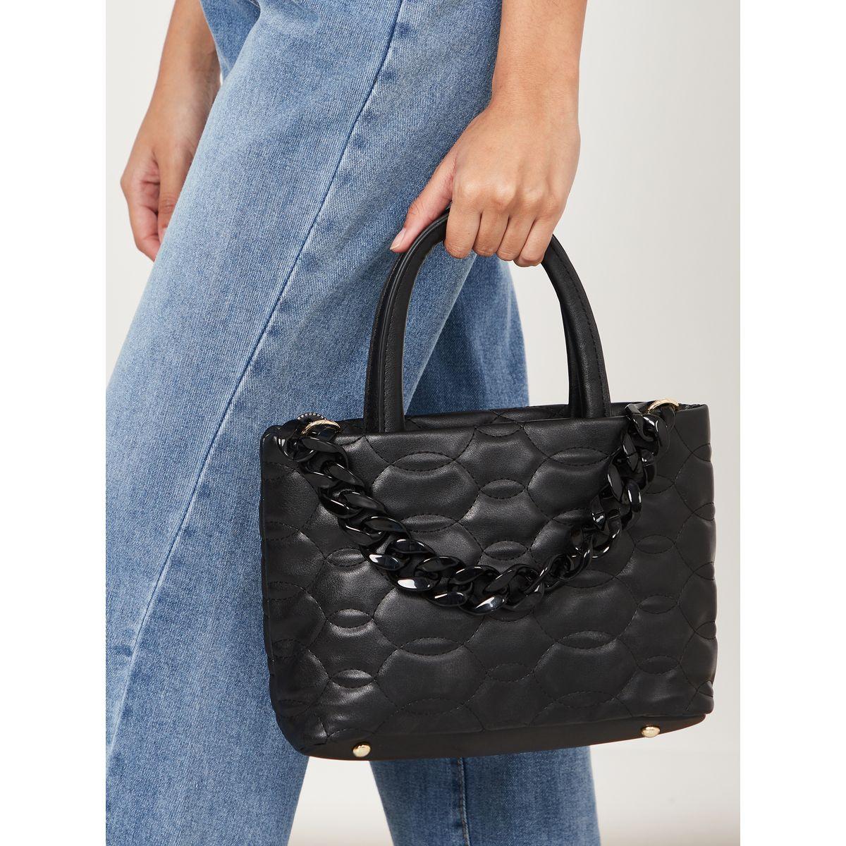 Styli Quilted Bag with Chain Link Accent-women-bagsandwallets-handbags-image-2