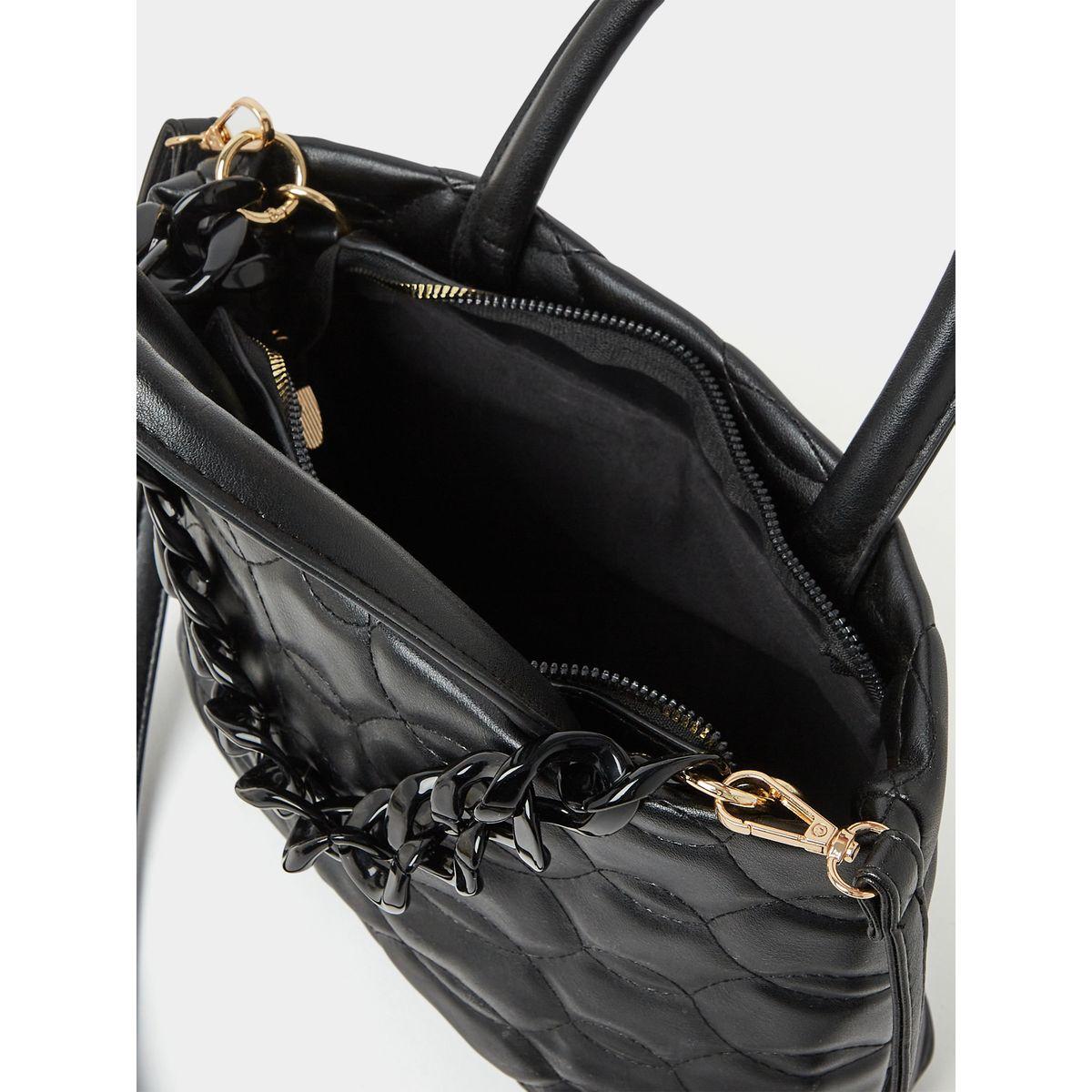 Styli Quilted Bag with Chain Link Accent-women-bagsandwallets-handbags-image-4