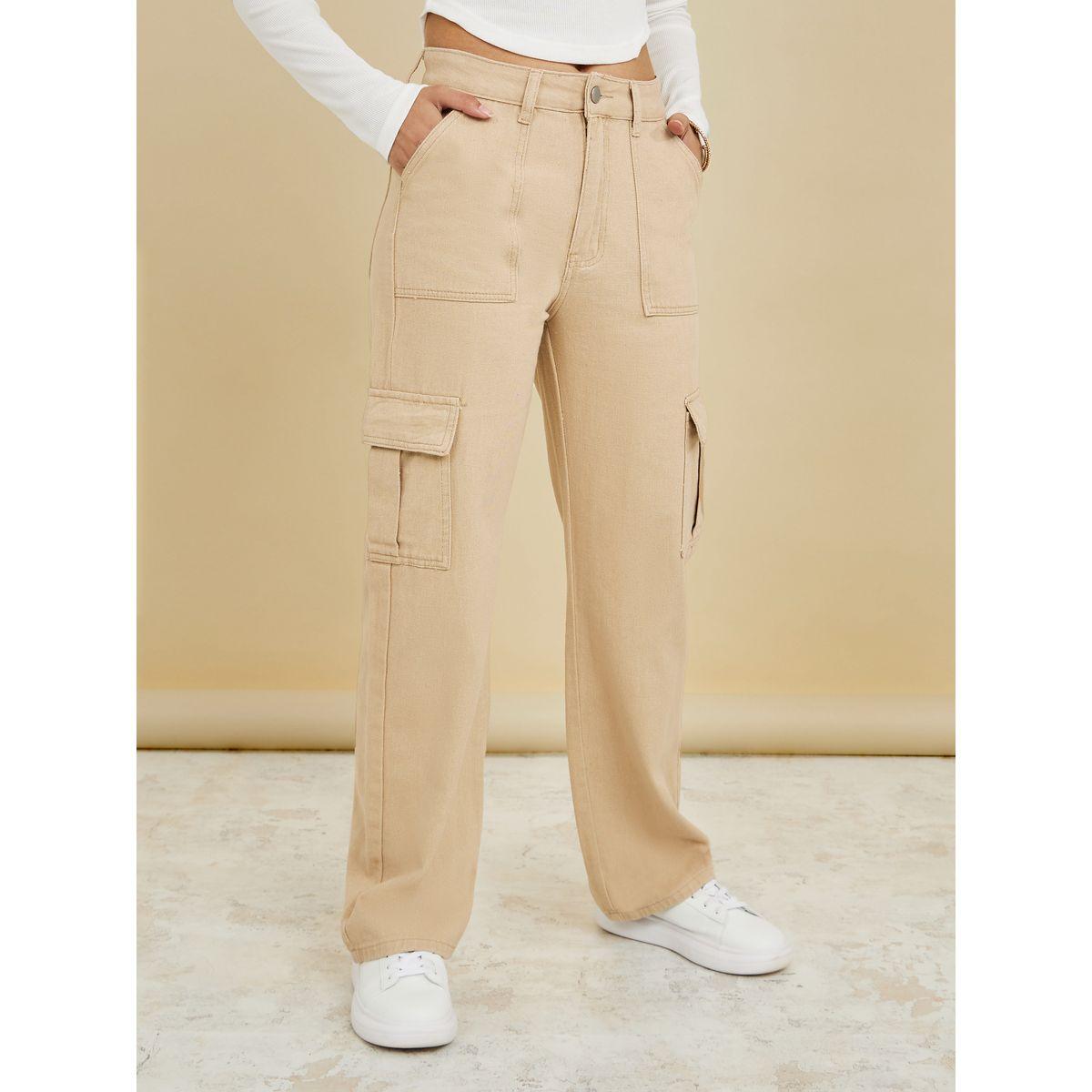 جينز كارجو بقصة مريحة-women-clothing-bottoms-jeans-image-1