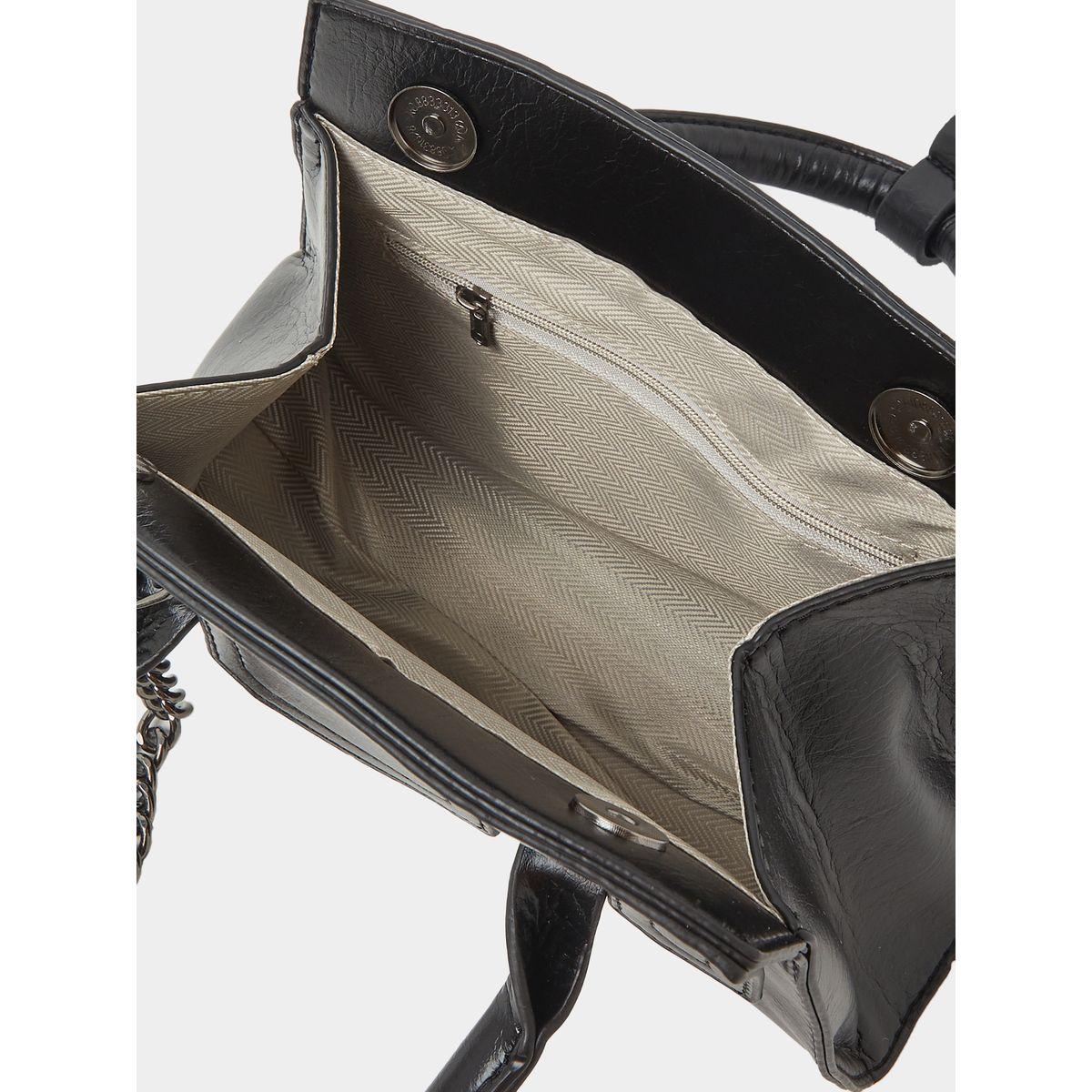 Styli Chain Detail Lock Handle Handbag-women-bagsandwallets-handbags-image-4