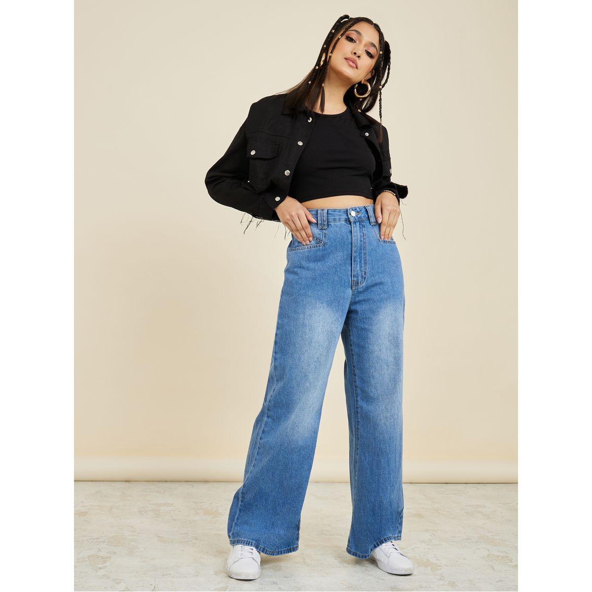 جينز بقصة أرجل واسعة-women-clothing-bottoms-jeans-image-2