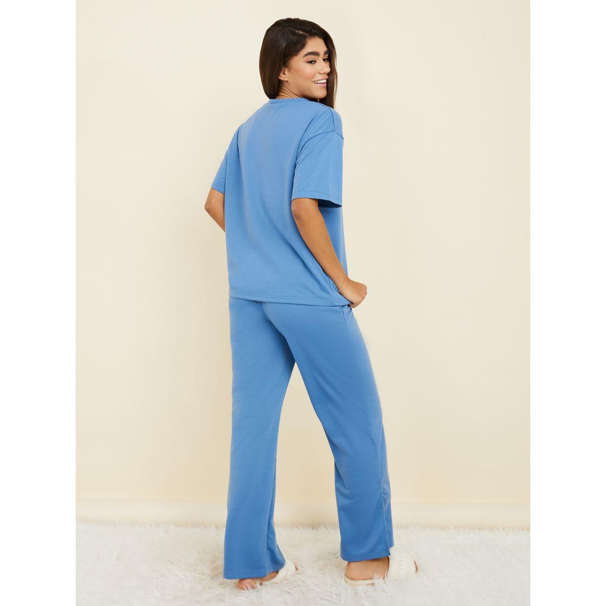 طقم من ( بنطال + تيشيرت )-women-clothing-coordsets-image-5