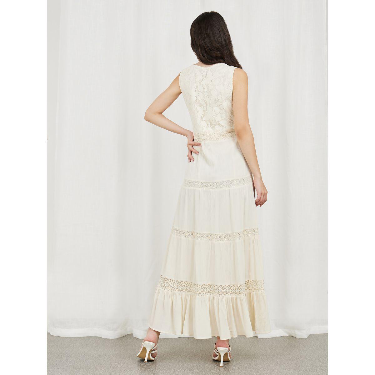 فستان طويل بلا اكمام مع كسرات ودانتيل-women-clothing-dresses-image-4