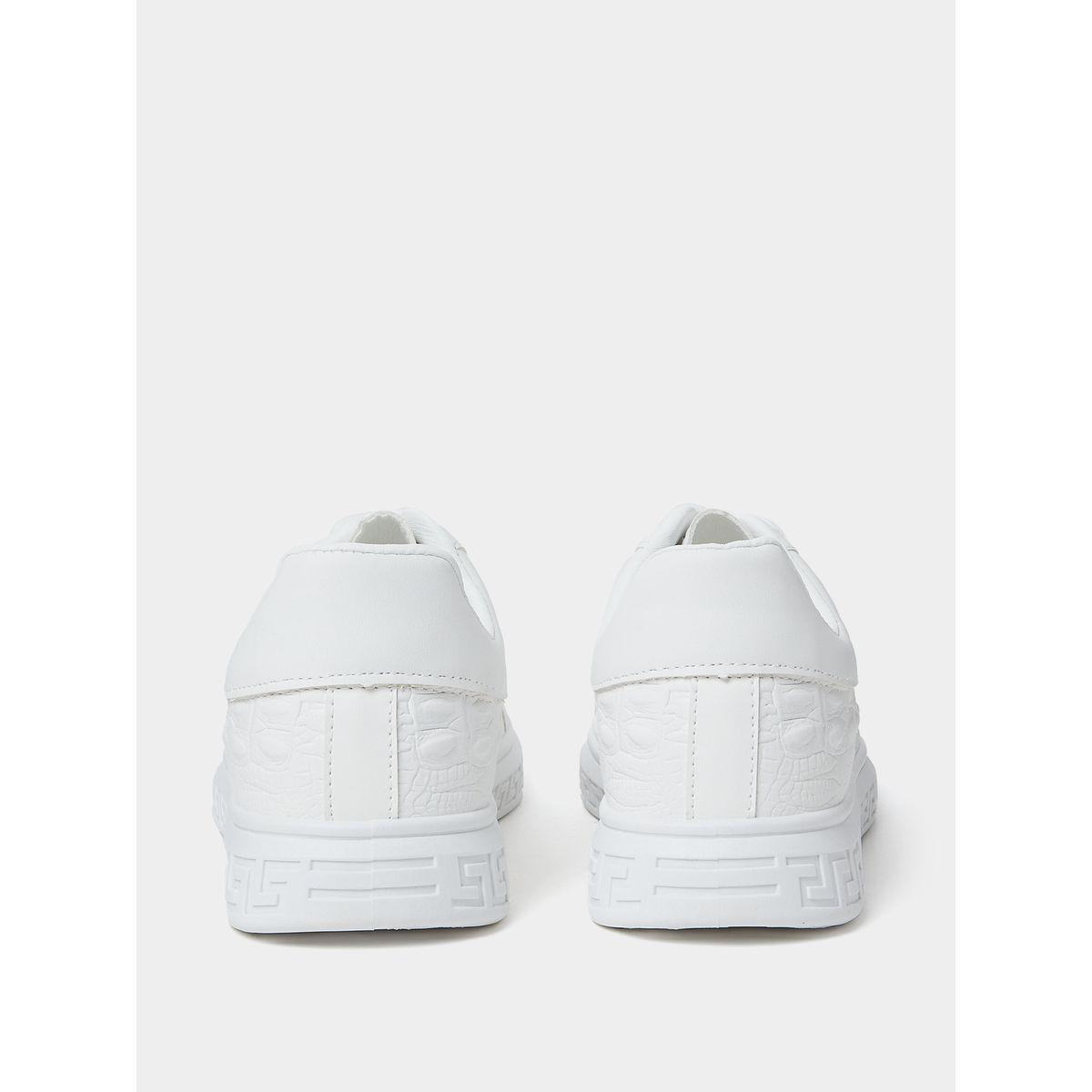 Styli Croc Texture Lace Up Low Cut Sneakers-men-shoes-sneakers-image-4