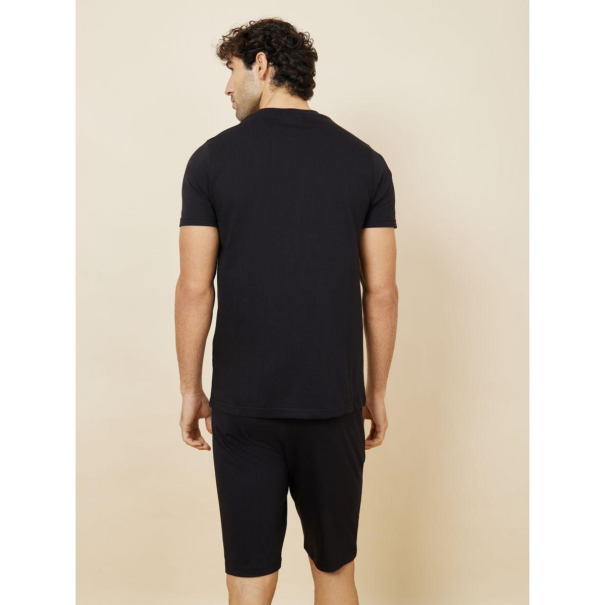 Styli Unwind Pintuck Detail T-shirt and Short Sleep Set-men-clothing-nightwear-sets-image-6